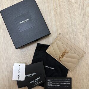 Saint Laurent Monogram leather card holder